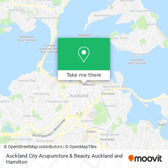 Auckland City Acupuncture & Beauty map