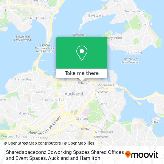 Sharedspaceconz Coworking Spaces Shared Offices and Event Spaces map