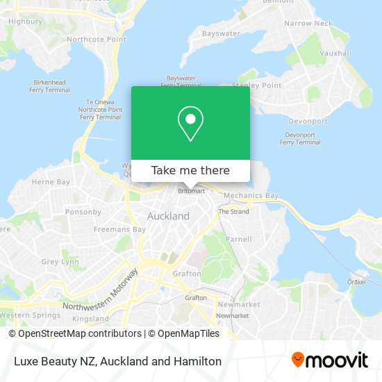 Luxe Beauty NZ map