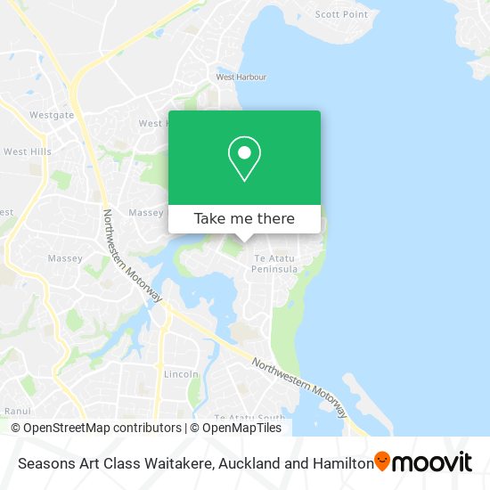 Seasons Art Class Waitakere map