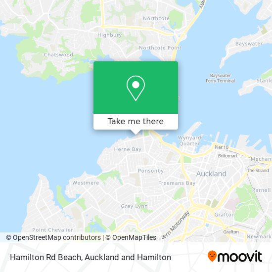 Hamilton Rd Beach map