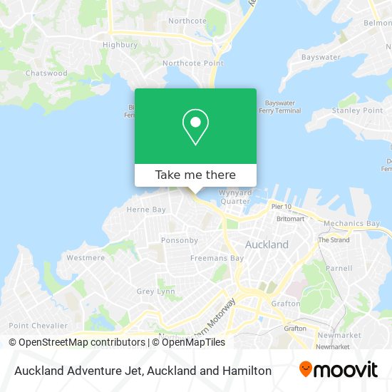 Auckland Adventure Jet map