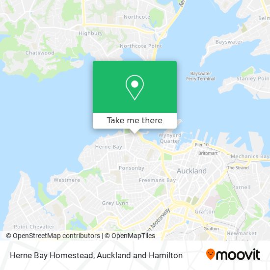 Herne Bay Homestead map