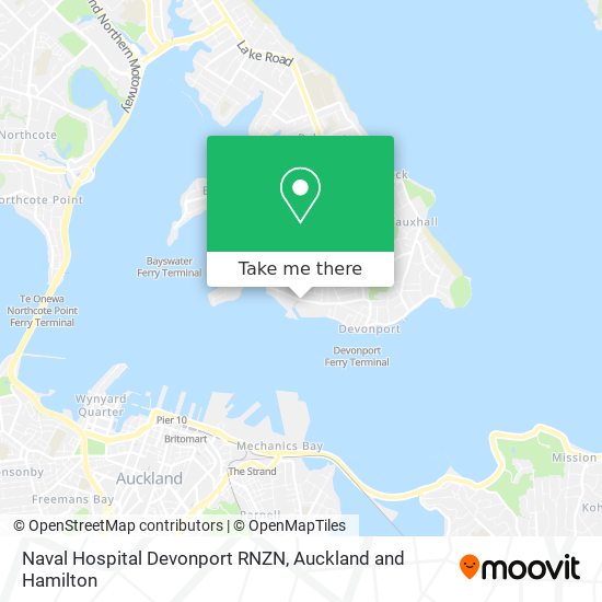 Naval Hospital Devonport RNZN map