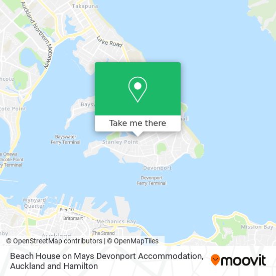 Beach House on Mays Devonport Accommodation map