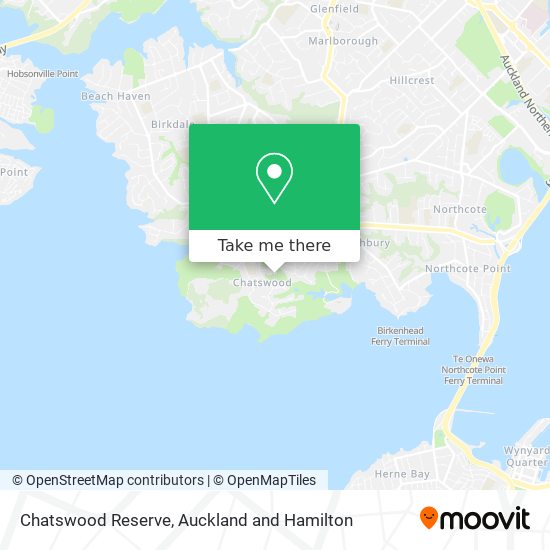 Chatswood Reserve map