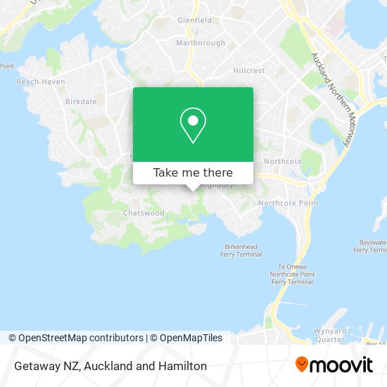 Getaway NZ map