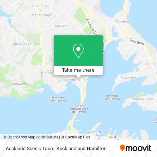 Auckland Scenic Tours map