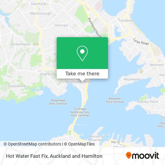 Hot Water Fast Fix map