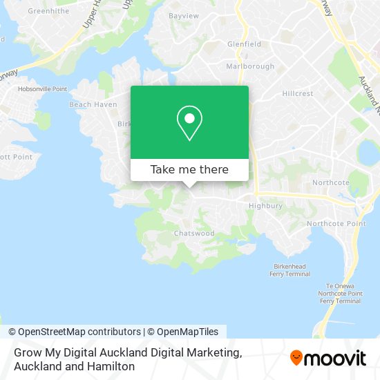 Grow My Digital Auckland Digital Marketing map