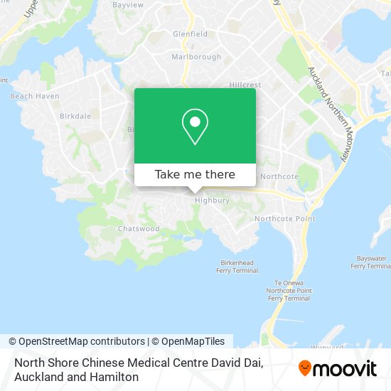 North Shore Chinese Medical Centre David Dai map