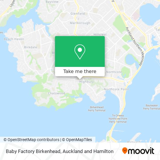 Baby Factory Birkenhead map