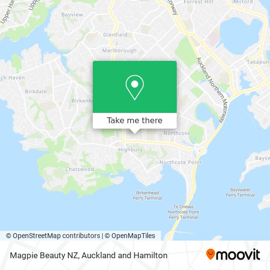 Magpie Beauty NZ地图