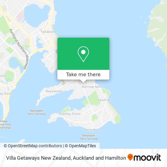 Villa Getaways New Zealand map