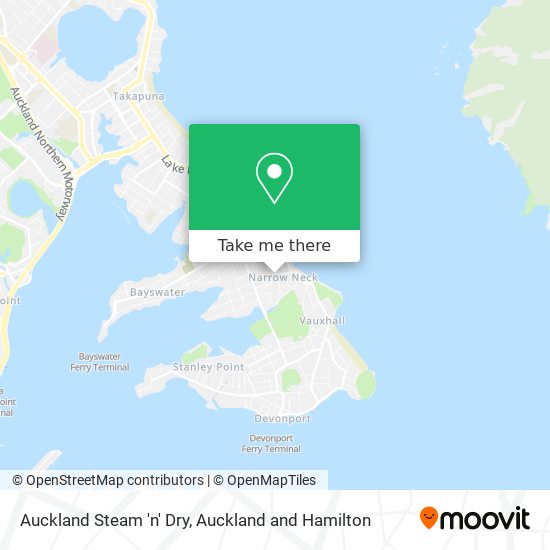 Auckland Steam 'n' Dry map