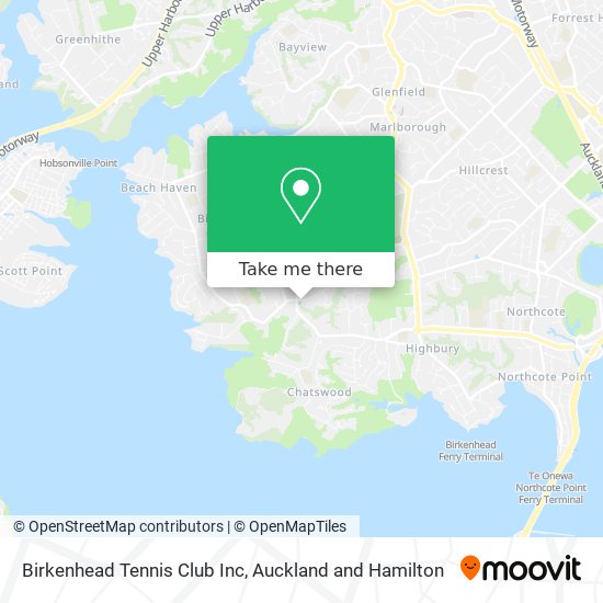 Birkenhead Tennis Club Inc map