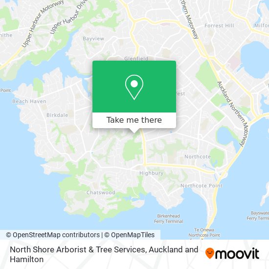 North Shore Arborist & Tree Services map