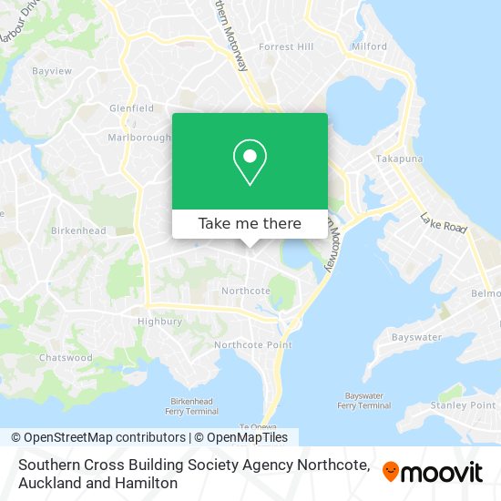 Southern Cross Building Society Agency Northcote map