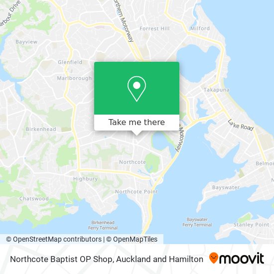 Northcote Baptist OP Shop map