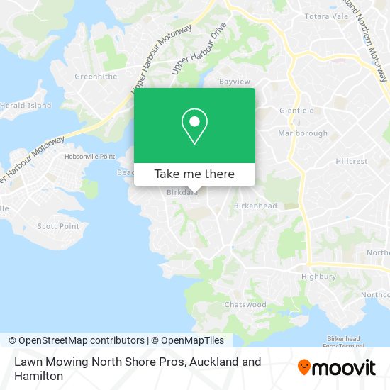 Lawn Mowing North Shore Pros map