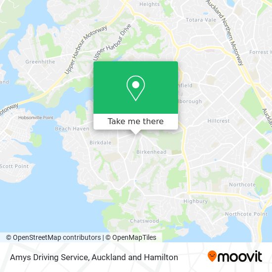 Amys Driving Service map