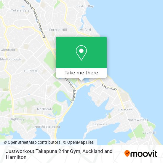 Justworkout Takapuna 24hr Gym地图