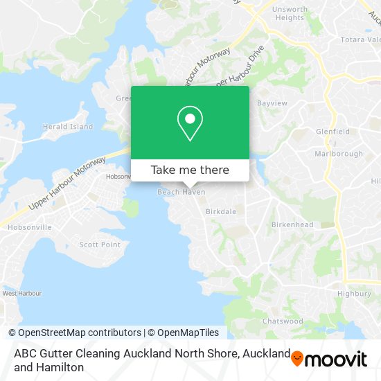 ABC Gutter Cleaning Auckland North Shore map