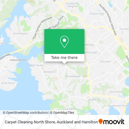 Carpet Cleaning North Shore map