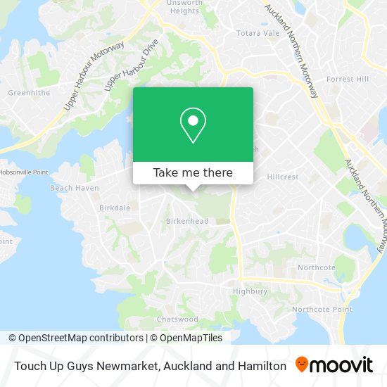 Touch Up Guys Newmarket map