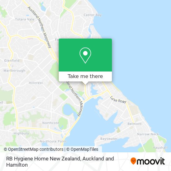 RB Hygiene Home New Zealand map