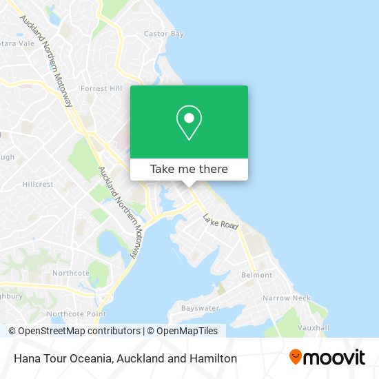 Hana Tour Oceania map