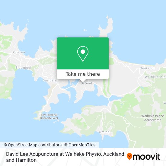 David Lee Acupuncture at Waiheke Physio map