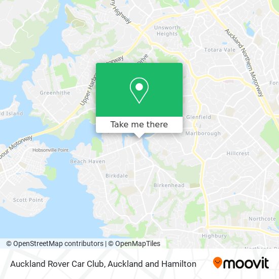 Auckland Rover Car Club map
