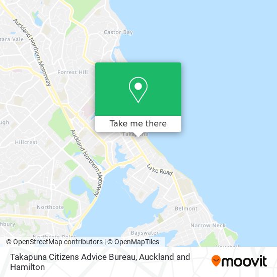 Takapuna Citizens Advice Bureau map