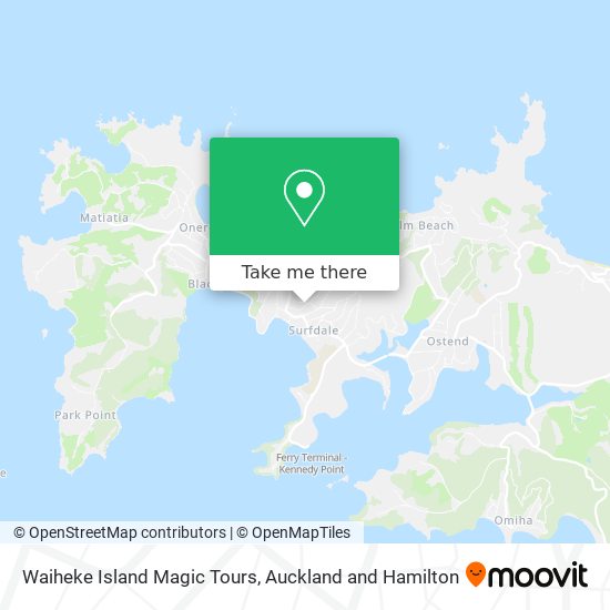 Waiheke Island Magic Tours map