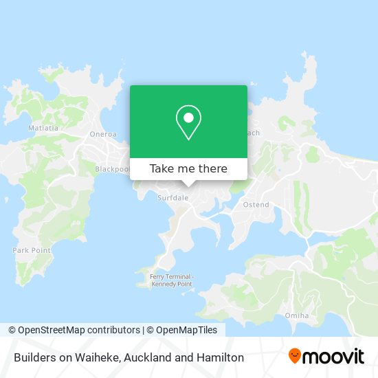 Builders on Waiheke map