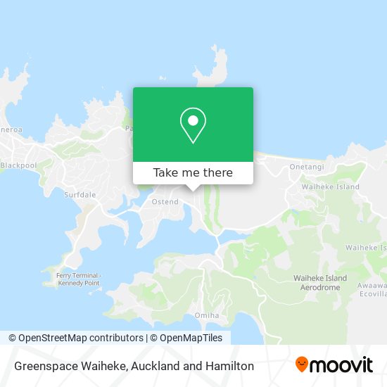 Greenspace Waiheke map