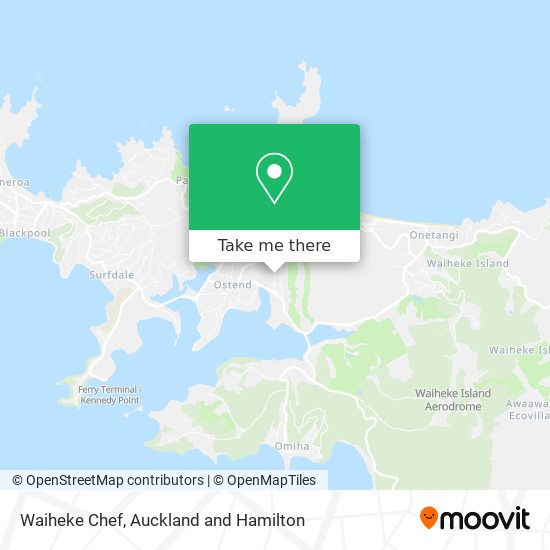 Waiheke Chef map