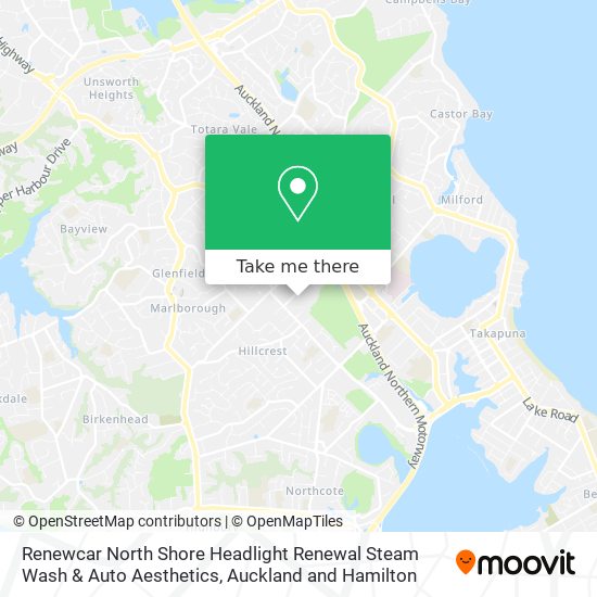 Renewcar North Shore Headlight Renewal Steam Wash & Auto Aesthetics map