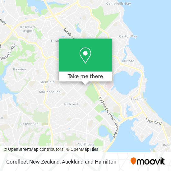 Corefleet New Zealand map