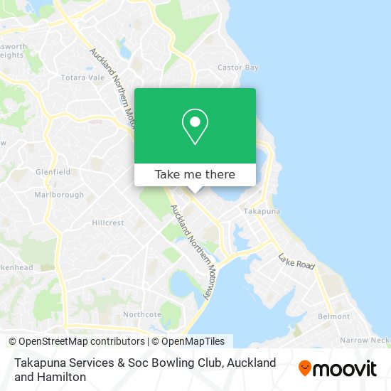 Takapuna Services & Soc Bowling Club map