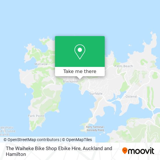 The Waiheke Bike Shop Ebike Hire地图