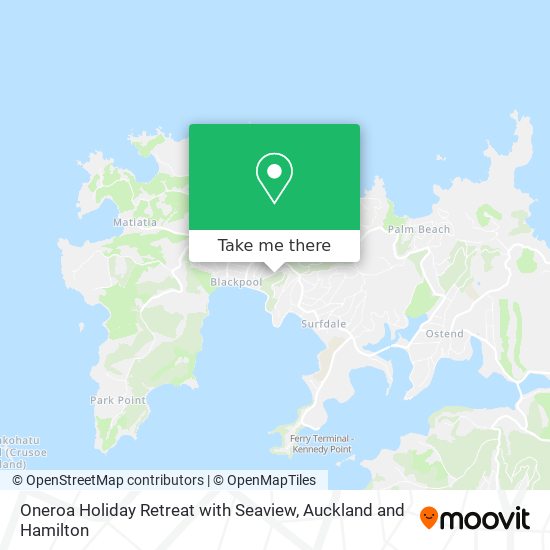 Oneroa Holiday Retreat with Seaview map