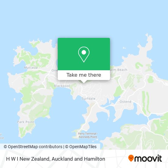 H W I New Zealand map