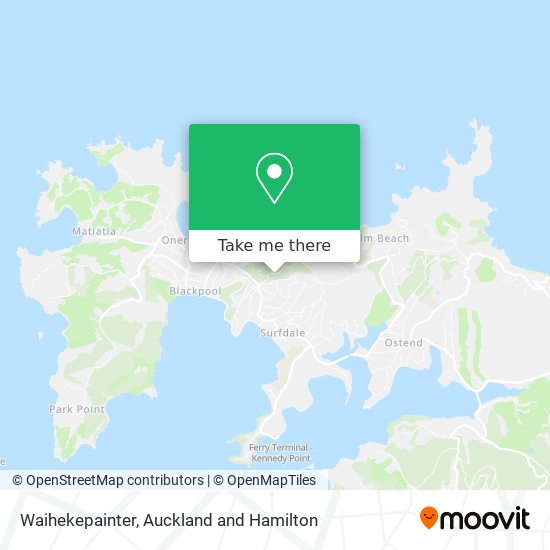 Waihekepainter map