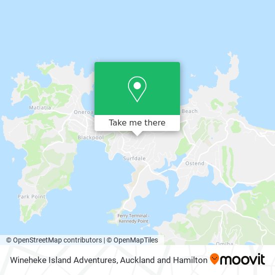 Wineheke Island Adventures map