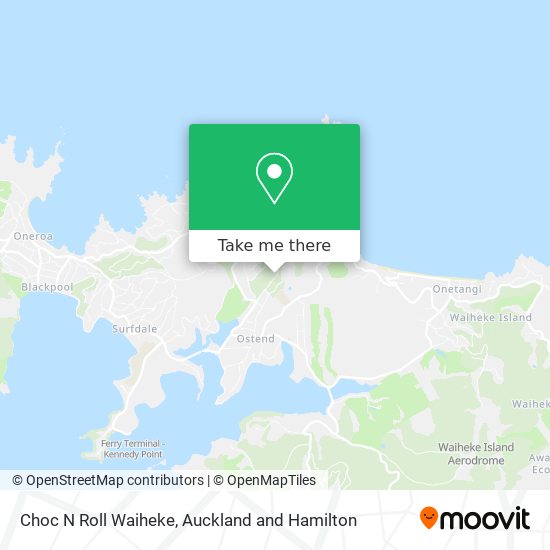 Choc N Roll Waiheke map