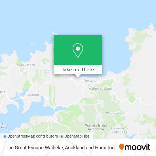 The Great Escape Waiheke map