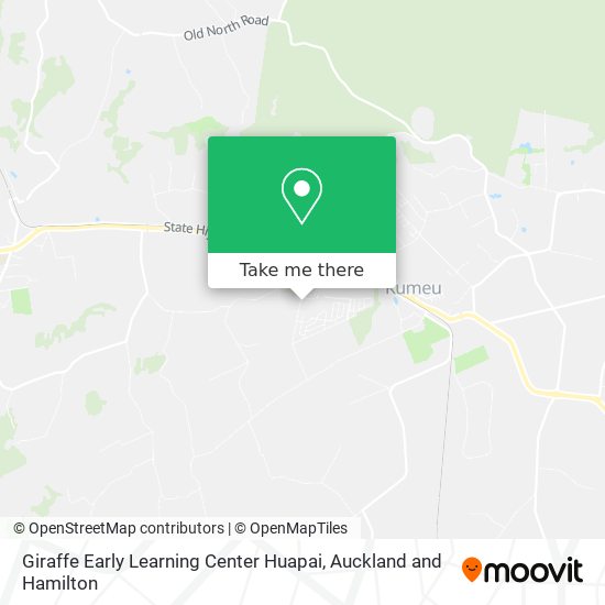 Giraffe Early Learning Center Huapai map