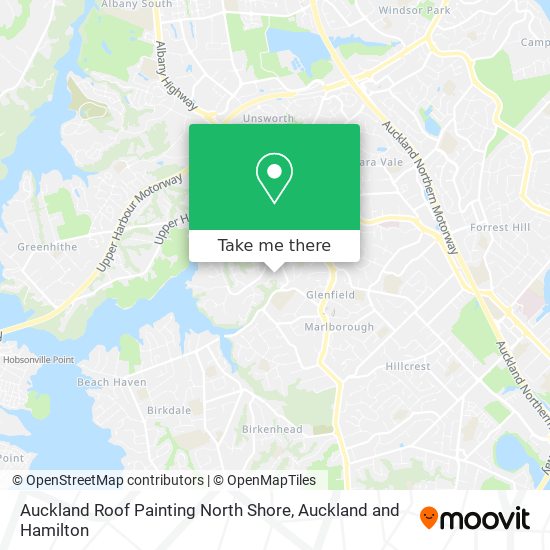 Auckland Roof Painting North Shore map